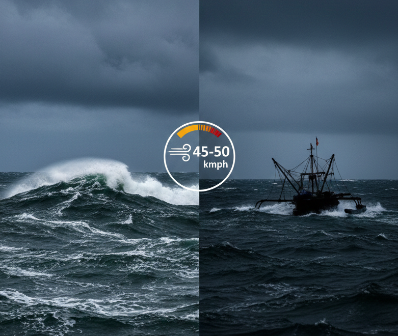 අවධානයට: දිවයින වටා මුහුදු ප්රදේශවල සුළඟේ වේගය ඉහළට - නාවික සහ ධීවර ප්රජාවට දැනුම්දීමක්